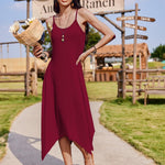 Nadorine Women Midi Dress Bohemian Beach Cover Up Dress