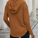 Nadorine Women's Hoodie Long Sleeve V Neck Pullover Tops (DE Only)