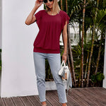 Nadorine Women's Blouse Batwing Blouse Shirts (DE Only)