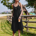Nadorine Women Midi Dress Bohemian Beach Cover Up Dress