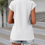 Nadorine T Shirt Women's V-Neck Short Sleeve Blouse Top (DE Only)