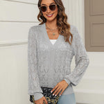Nadorine Women's Lightweight Crochet Cropped Cardigan