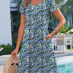 Zeagoo Womens Summer A-Line Flowy Dress with Pockets
