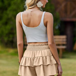 Nadorine Women's Shorts Summer Casual Ruffle Short Trousers (DE Only)