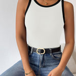 Nadorine 2 Pack Tank Tops Sleeveless Ribbed Shirts