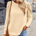 Nadorine Tunic Tops for Women Casual Crew Neck Pullover