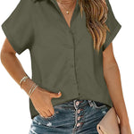 Nadorine Women's Blouse Short Sleeve Shirts (DE Only)