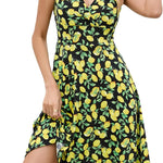 Nadorine A-line dress V-neck floral dress elegant summer dresses (DE Only)