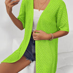 Nadorine Short Sleeve Crochet Kimonos Open Front Cover Ups
