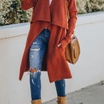 Fireside Pocketed Oversized Drape Neckline Knit Cardigan