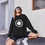 Nadorine  Oversized Sweatshirts Graphic Print Tops