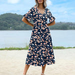 Nadorine Summer Dresses Midi Tiered Casual Dress