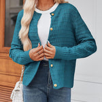 Nadorine Women's Knit Cardigan Long Sleeve Open Front Cropped Jackets
