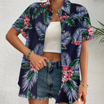 Zeagoo Womens Button Down Linen Shirt Short Sleeve Cotton Blouse