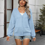 Nadorine Cardigan Long Sleeve Crochet Shrug Soft Knit Sweater