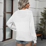 Nadorine Cardigan Long Sleeve Crochet Shrug Soft Knit Sweater