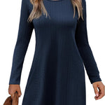 Nadorine Women's Knitted Dress Long-Sleeve Elegant Dresses (DE Only)