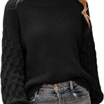 Nadorine Women's Elegant Knitted Jumper Crew Neck Sweater (DE Only)