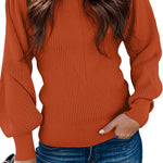 Nadorine Women's Pullover Knitted Pullover Crew Neck Tops