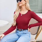 Nadorine Women's Long Sleeve Knitted Shirt (DE Only)