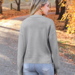 Nadorine Women's Short Cardigan Knitted V-Neck with Buttons