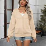 Nadorine Cardigan Long Sleeve Crochet Shrug Soft Knit Sweater