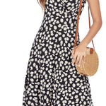 Nadorine A-line dress V-neck floral dress elegant summer dresses (DE Only)