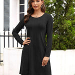 Nadorine Women's Knitted Dress Long-Sleeve Elegant Dresses (DE Only)