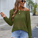 Nadorine Crochet Tops Off The Shoulder Sweaters