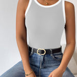 Nadorine 2 Pack Tank Tops Sleeveless Ribbed Shirts