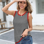 Nadorine Sweater Vest Women Crew Neck Sleeveless Tank Tops