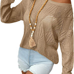 Nadorine Crochet Tops Off The Shoulder Sweaters