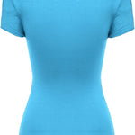 Nadorine Cross-Front V Neck Ruched Short Sleeve Blouses