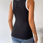 Nadorine 2 Pack Tank Tops Sleeveless Ribbed Shirts