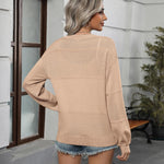 Nadorine Cardigan Long Sleeve Crochet Shrug Soft Knit Sweater