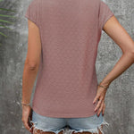 Nadorine T Shirt Women's V-Neck Short Sleeve Blouse Top (DE Only)