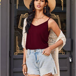 Nadorine Tank Top V-Neck Sleeveless Summer Tops (DE Only)