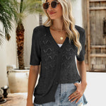 Nadorine Short Sleeve Crochet Cardigan