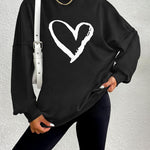 Nadorine  Oversized Sweatshirts Graphic Print Tops