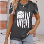 Nadorine Flag Shirts Short Sleeve Patriotic Shirt 4th of July Tee