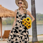 Zeagoo Women's Summer Dress Sleeveless Beach Dress (DE Only)