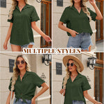 Nadorine Blouse Shirt Blouse Short Sleeve 100% Cotton Shirts (DE Only)