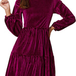 Zeagoo Women's Velvet Dress Elegant Evening Dress