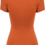 Nadorine Cross-Front V Neck Ruched Short Sleeve Blouses