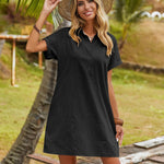 Nadorine Women's Linen Dresses Knee-Length Casual Beach Dress (DE Only)