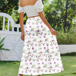 Nadorine Boho Maxi Flowy Elastic A-Line Tiered Floral Skirts
