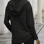 Nadorine Women's Hoodie Long Sleeve V Neck Pullover Tops (DE Only)