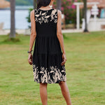 Nadorine Boho Floral Casual Tank Dresses with Pockets