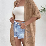 Nadorine Short Sleeve Boho Oversized Knitted Cardigan