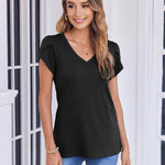 Nadorine Shirts Casual Short Sleeve Tees Dressy Casual Patel Blouses